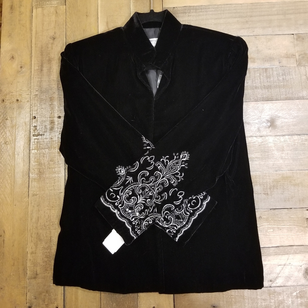 NWT Velvet Embroidered Jacket - Picture 4 of 6